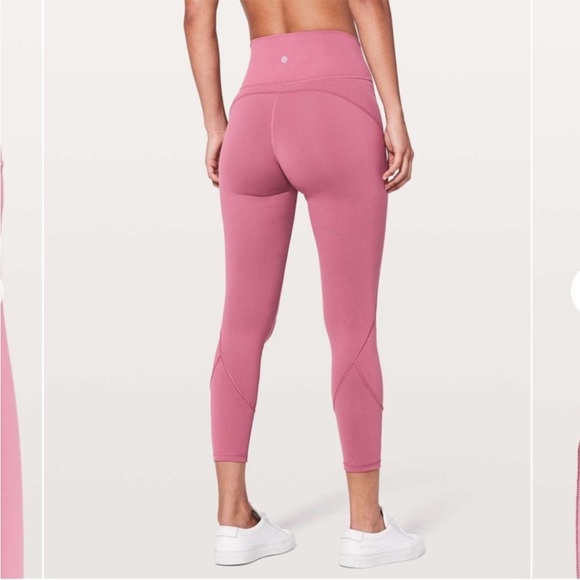 Like New Lululemon In Movement 7/8 Tight *Everlux 25" Moss Rose EUC - Picture 5 of 11